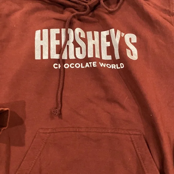 Vintage 90s Hersheys Chocolate World Hoodie Brown Size S - Picture 3 of 5